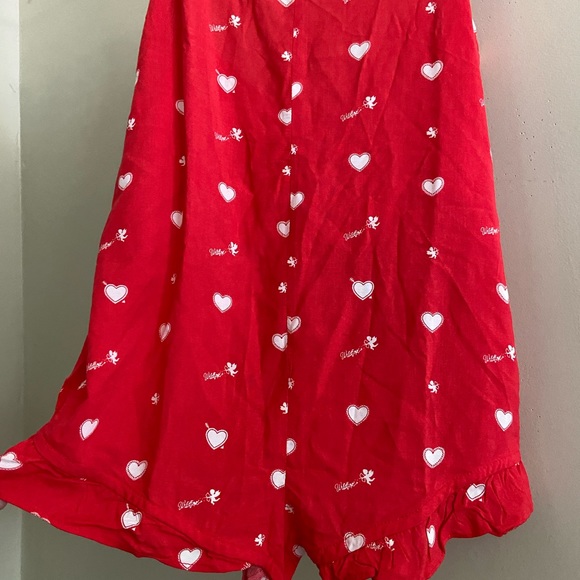NWT Wildfox Cupid Hearts Red Romper Nightie Small - Picture 5 of 6